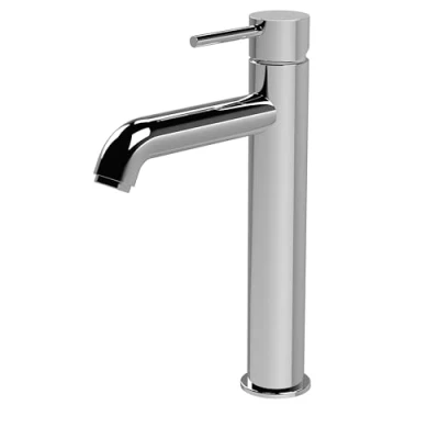 Image of Round Minimalist Tall Mono Basin Mixer Tap Chrome