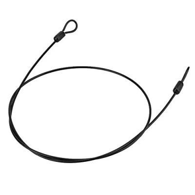 Image of Dual Portable Security Padlock, Double Loop Stainless Steel Lock Cable for Bicycle, Bicycle Scooter Cable(Black)
