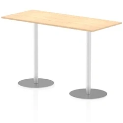 Image of Italia 1800 x 800mm Poseur Rectangular Table Maple Top 1145mm High Leg