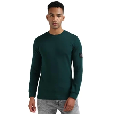 Image of Calvin Klein Jeans Badge Waffle TEE Long sleeved top, Men&#039;s, Size: XS, Ponderosa pine
