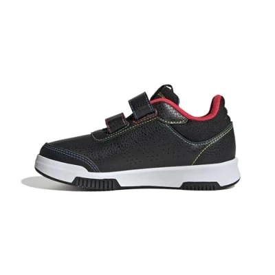 Image of adidas Tensaur Hook and Loop Shoes Running, Core Black/Iron Metallic/Lucid Red, 11.5 UK Child