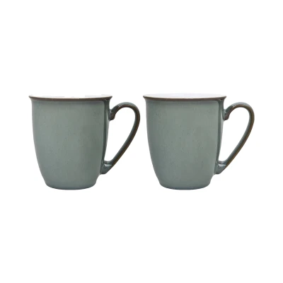 Image of Denby Regency Green Set Of 2 Mugs