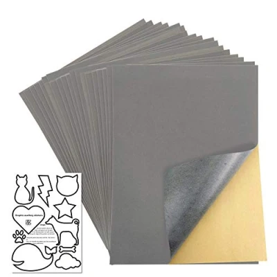 Image of 20 Pcs Self Adhesive Velvet Flocking Liner Sheet,Self Flocked Fabric for Jewelry Box, (Space Gray)