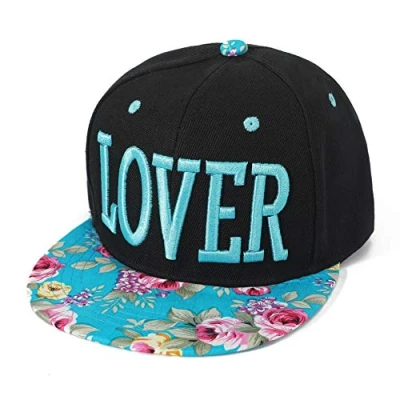 Image of ZLYC Women&#039;s Fashion Baseball Cap Embroidered Adjustable Hip Hop Snapback Cap,LOVER(Blue),One Size