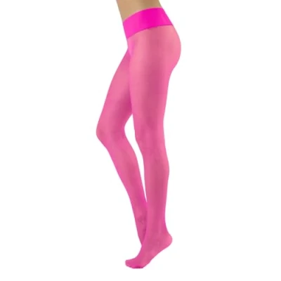 Image of CALZITALY Seamless Sheer Tights, No Seam Pantyhose, Invisible Tights Black, Skin, Blue, Violet, Red, White, Green, Blue 15 DEN S, M, L, XL, XXL Made in Italy (M Fuxia)