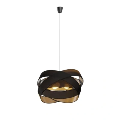 Image of Ceiling Light &#039;Simaria&#039; dimmable (Modern) in Black Made of Textile for e.g. Living Room &amp; Dining (3 Sources, E27) from Lindby Pendant Lighting, lamp, Hanging lamp