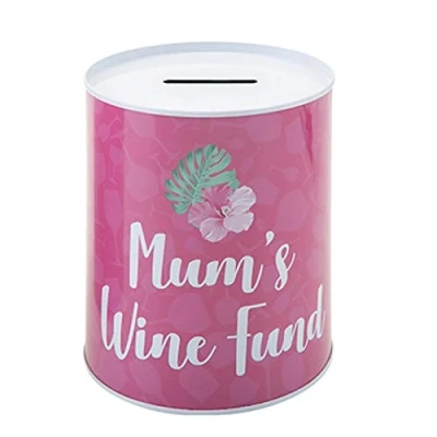 Image of Mum&#039;s Wine Fund Metal Money Tin