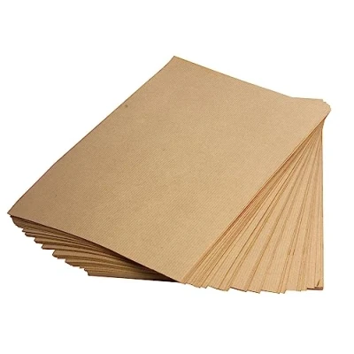 Image of Clairefontaine Ref 975005C Kraft Paper (25 Sheets) A1 (840 x 594mm) Sized Natural Brown, Smooth Side &amp; Ribbed Side, 120gsm Paper, Acid Free, pH Neutral