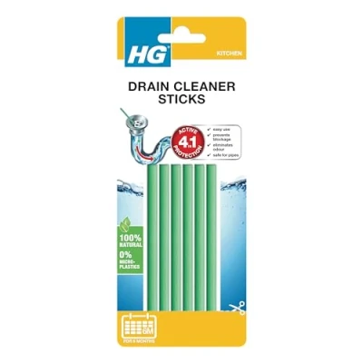 Image of HG Drain Unblocker, Sticks, Powerful Cleaner, Sink pack of 6