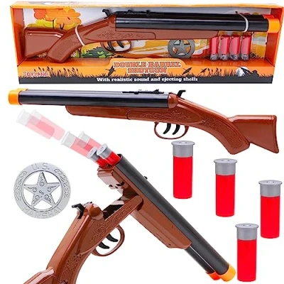 Image of ToylandⓇ 47cm Double Barrel ShotGun With Sound Effects and Ejecting Shells