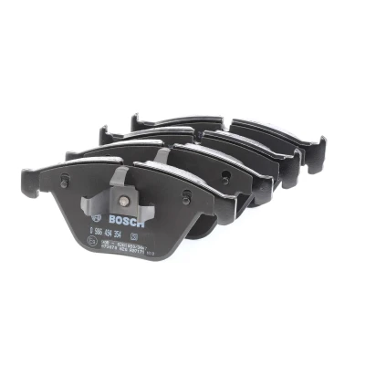 Image of 34112288858, 34116780711, 34116790759 Brake pad set BOSCH 0 986 494 354 Low Metallic with mounting manual, anti squeak plate, piston clip