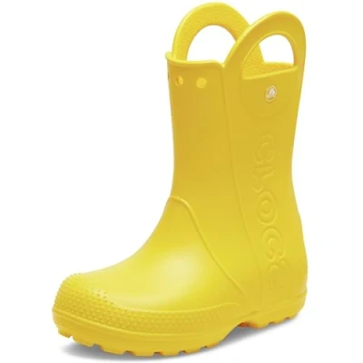 Image of Crocs Unisex Kid&#039;s Handle It Rain Boot K Ankle, Yellow