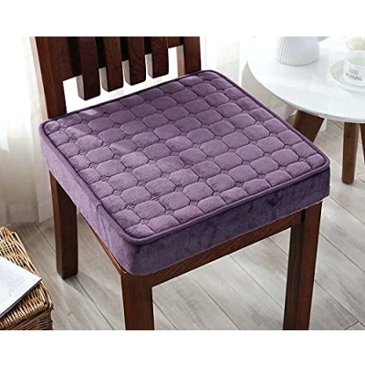 Image of Xpnit Thick Chair Seat Cushion Pad,Square 40/45/50cm Pad Cushions,Armchair Booster Pads for Car Dining Indoor Garden (50x50cm,Purple)