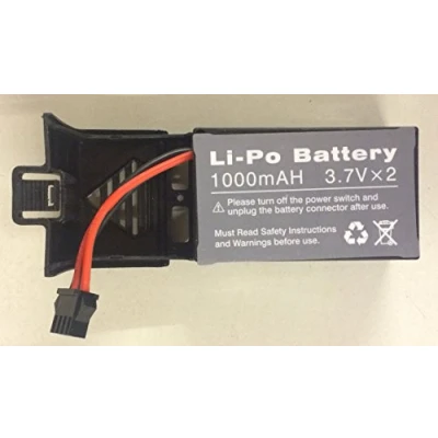 Image of Denver Electronics DCA 110 Drone Battery with Camera Rechargeable Batteries (1000 mAh, Lithium Polymer (LiPo), 7.4 V, Black, 1 Piece)