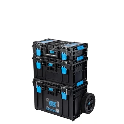 Image of OX Tools TOOLTREK Pro Modular Storage System on Wheels with Handle 3 Piece
