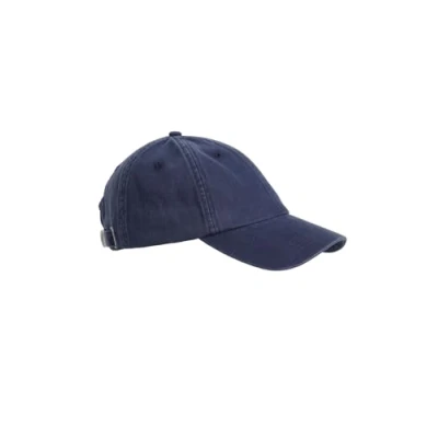 Image of Weird Fish Scarfell Unisex Washed Branded Cap Navy Size ONE