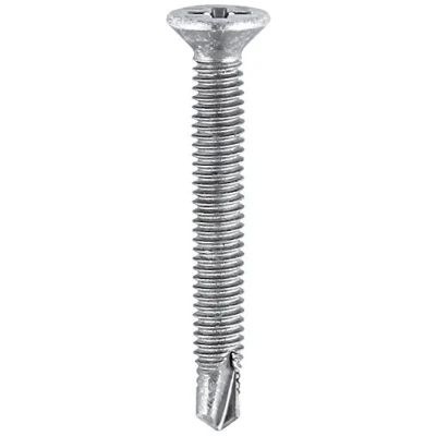 Image of TIMco 150Z BZP PVC Countersunk Self Drilling Screw 4 x 16 Zinc (Box of 1000)
