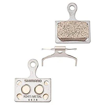 Image of Shimano K04Ti Metal Disc Brake Pads, Grey, 1 Pair