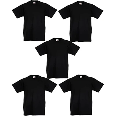 Image of Fruit of the Loom Boy&#039;s 61 019 0 T Shirt, White, 5 6 Years UK