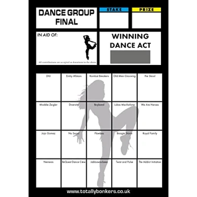 Image of Dance Group Fundraising/Charity Scratch Card 20 Moves (10 Pack)