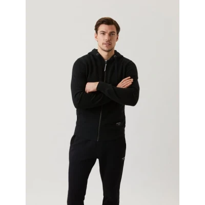 Image of Björn Borg Centre ZIP HOOD Zipup sweatshirt, Men&#039;s, Size: Medium, Black beauty