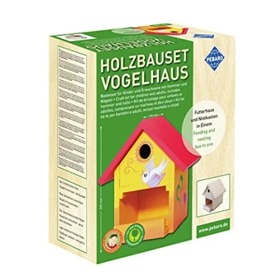 Image of Siva Toys 466 &#039;&#039;Birch Wooden Birdhouse Kit &#039;&#039;, Multi Colour
