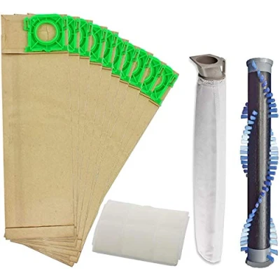 Image of SPARES2GO Roller Brush/Brushroll Bar + 10 Hoover Bags &amp; Filter Service Kit Compatible with Sebo X1 X1.1 X4 X5 Extra Vacuum Cleaners