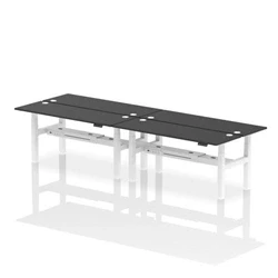 Image of Air B2B 1800x600mm Height Adjustable 4P Bench Desk CP Black/White