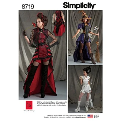 Image of Simplicity SimplicityPattern 8719 Misses&#039; Costumes, Paper, White, ONE Size