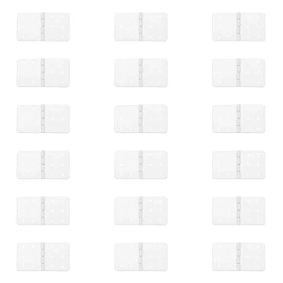 Image of YINETTECH 30PCS RC Airplane Hinges 29x16mm Rectangle Foldable Plastic Pinned for DIY Model Parts Replacements White