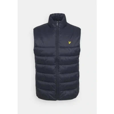 Image of Lyle &amp; Scott Mens And Wadded Gilet in Navy Nylon Size Large