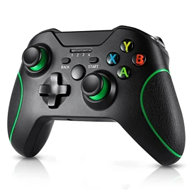 Image of JIQIANG Wireless Controller for Xbox One, PC Gamepad with Adapter, Compatible One/One S/One X/One Elite/Xbox Series X/PS3 /Windows 7/8/10 (Black)