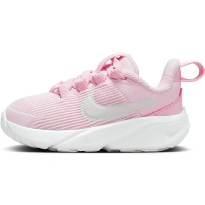Image of Nike Performance STAR Runner 4 Unisex Neutral running shoes for kids, Size: 7.5K, Pink foam/summit white/white Textile/synthetics