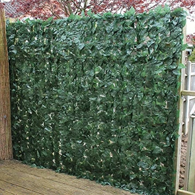 Image of Artificial Screening Ivy Leaf Hedge Panels On Roll 1.5m x 3m Privacy Garden Fence Screen