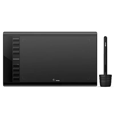Image of UGEE M708 V3 Graphics Drawing Tablet,10X6 Inches Digital Tablet with 8 Hot Keys 8192 Levels Pen Compatible Chromebook, Linux, Windows 7/8/10, MAC OS 10.10