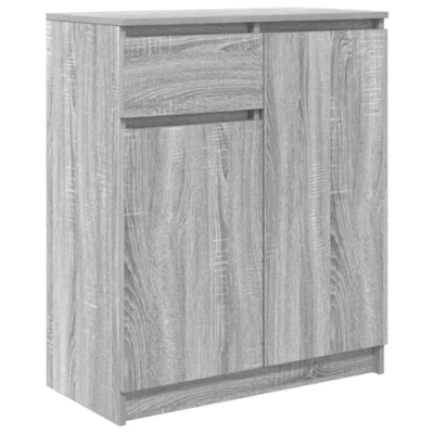 Image of vidaXL Sideboard with Drawer/Grey Sonoma/Engineered Wood/71x35x84 cm/Modern Storage Cabinet/Versatile Living Room/Dining Room Organizer