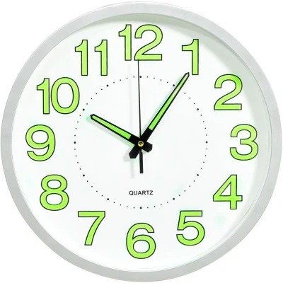 Image of vidaXL Luminous Wall Clock Black 30 cm