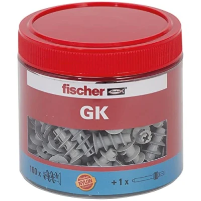 Image of fischer 531028 Plasterboard Dowel Can, Gray, Gipskartondübel GK (160)