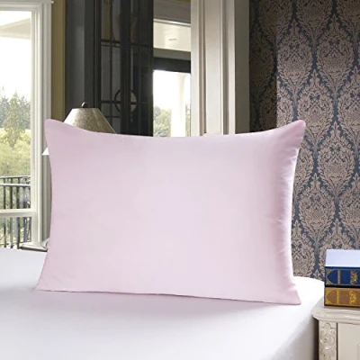 Image of townssilk Both Side 100% 19mm Silk Pillowcase 50x75cm Pillow Case Cushion Cover with Hidden Zipper Rosepink