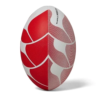 Image of Canterbury Thrillseeker Play Rugby Ball, White/Red, 4