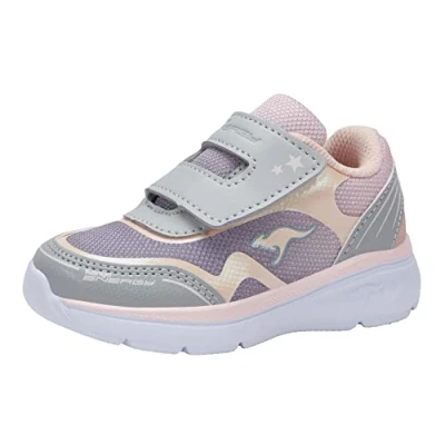 Image of KangaROOS Boy&#039;s Girl&#039;s K iq Stuke V Sneaker, Vapor Grey Frost Pink, 8.5 UK Child
