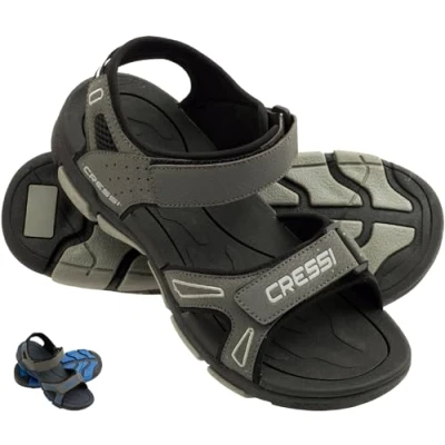 Image of Cressi Unisex Sports Outdoor Sandals, Black Grey, 7.5 UK