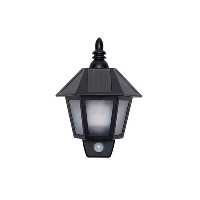 Image of Amtech Solar Motion Sensor Wall Light with Flicker Effect for Gardens, Patios, and More, Bright White Warm LEDs Automatic Sensor, Durable Waterproof (12pc)
