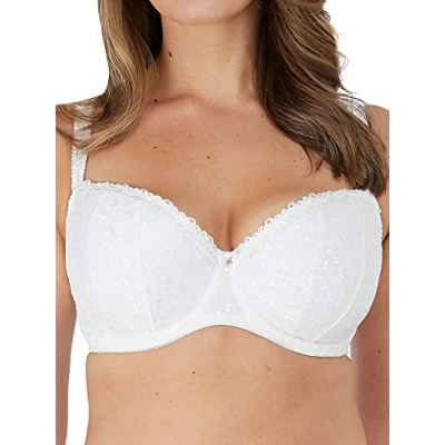 Image of Fantasie Women&#039;s Ana Underwire Padded Half Cup Bra, White, 34DD