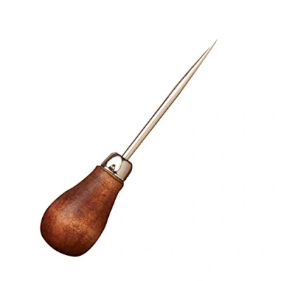 Image of Lineco Awl Heavy Duty Large Point with Wooden Ball Handle, Black, OSFA