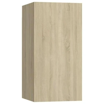 Image of vidaXL TV Cabinet Chipboard Wall Mounted Storage Unit Stable Hifi Stand Entertainment Centre Living Room Furniture Sonoma Oak