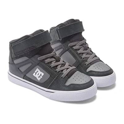 Image of DC shoes PURE SHOE Unisex Skate for kids, Size: 10.5K, Asian black leather and imitation