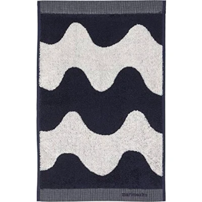 Image of MARIMEKKO Lokki Terry Cotton Guest Towel (Dark Blue)