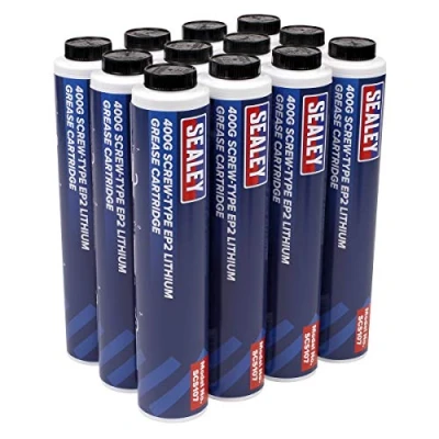 Image of Sealey Screw Type EP2 Lithium Grease Cartridge 400g Pack of 12