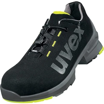 Image of Uvex 1 Low Shoe S2 SRC W11 Black Lime Size 10.5